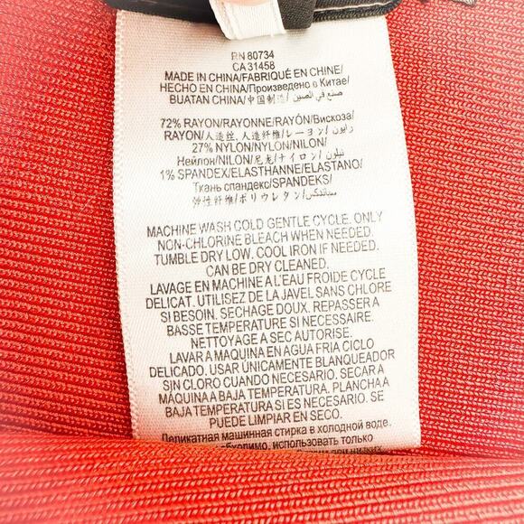 BCBG Maxazria Classic Bandage Bodycon Mini Skirt Orange Size L - Picture 5 of 6